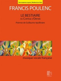 Poulenc: Le Bestiaire ou Cortge d'Orphe - Medium/Low Voice published by Durand